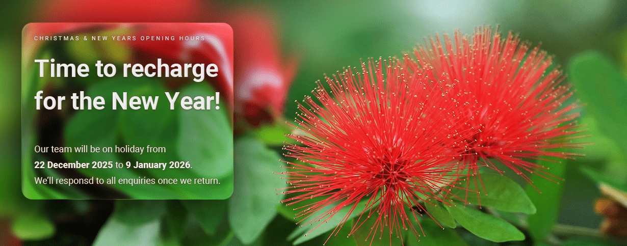 Our team will be on holiday from 22 December 2025 to 9 January 2026.