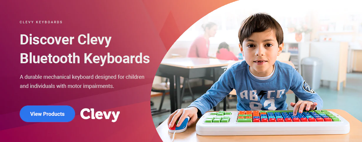 A durable mechanical keyboard designed for children and individuals with motor impairments.