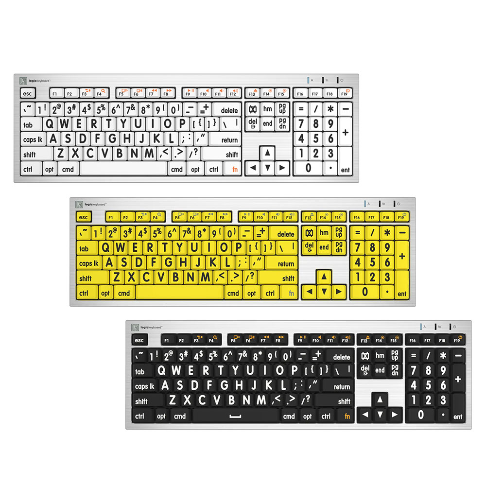 LogicKeyboard ALBA Slimline Wired Keyboard - Large Print (Mac)
