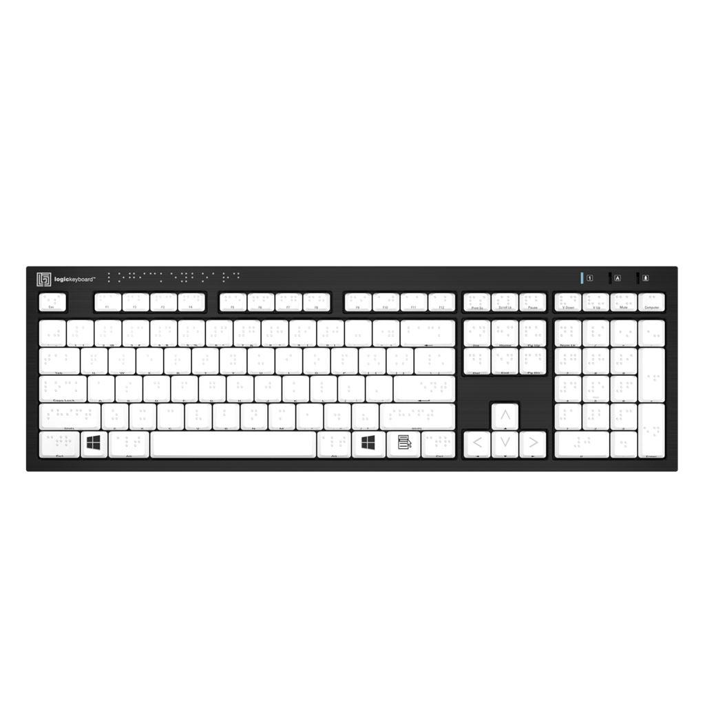 LogicKeyboard NERO Slimline Wired Keyboard - Braille (Windows)