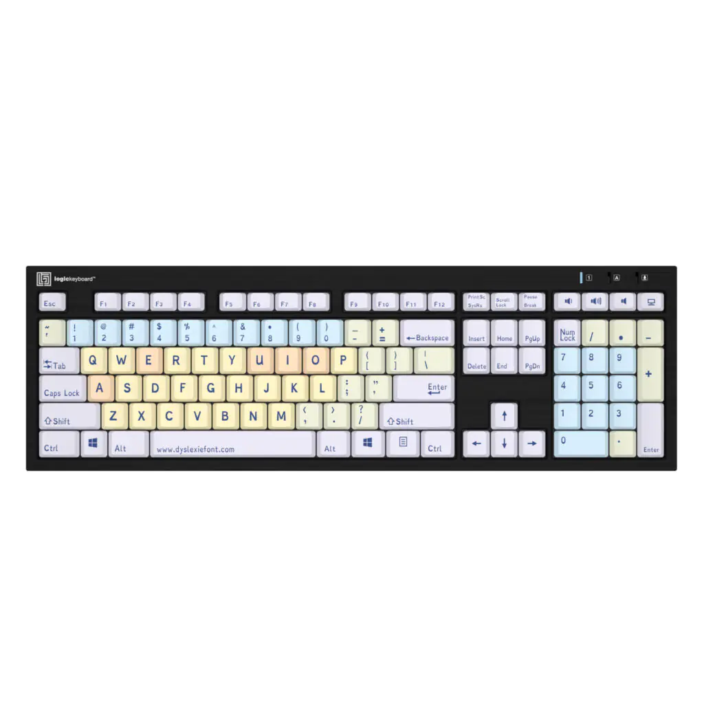 LogicKeyboard NERO Slimline Wired Keyboard - Dyslexie (Windows)