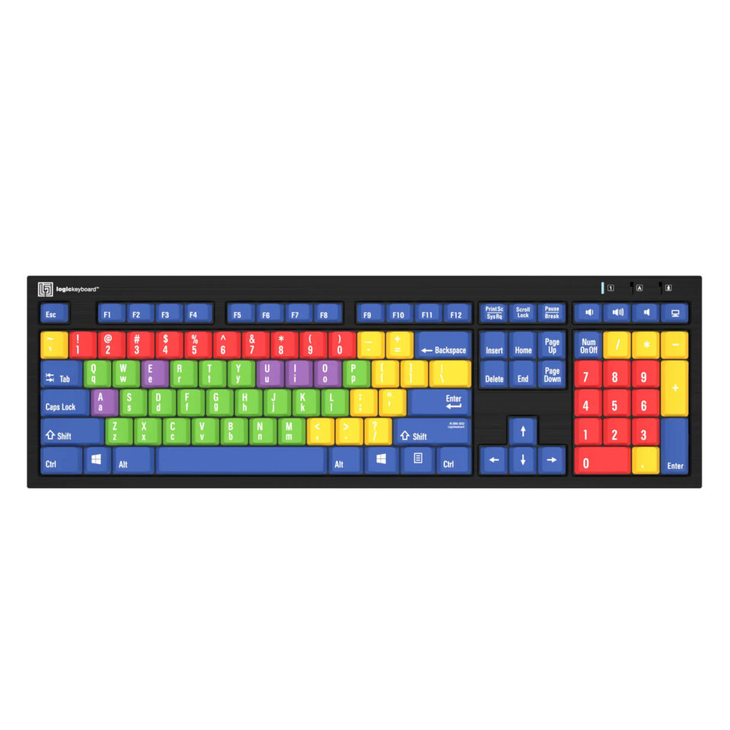 LogicKeyboard NERO Slimline Wired Keyboard - Kids Learning Board (Windows)