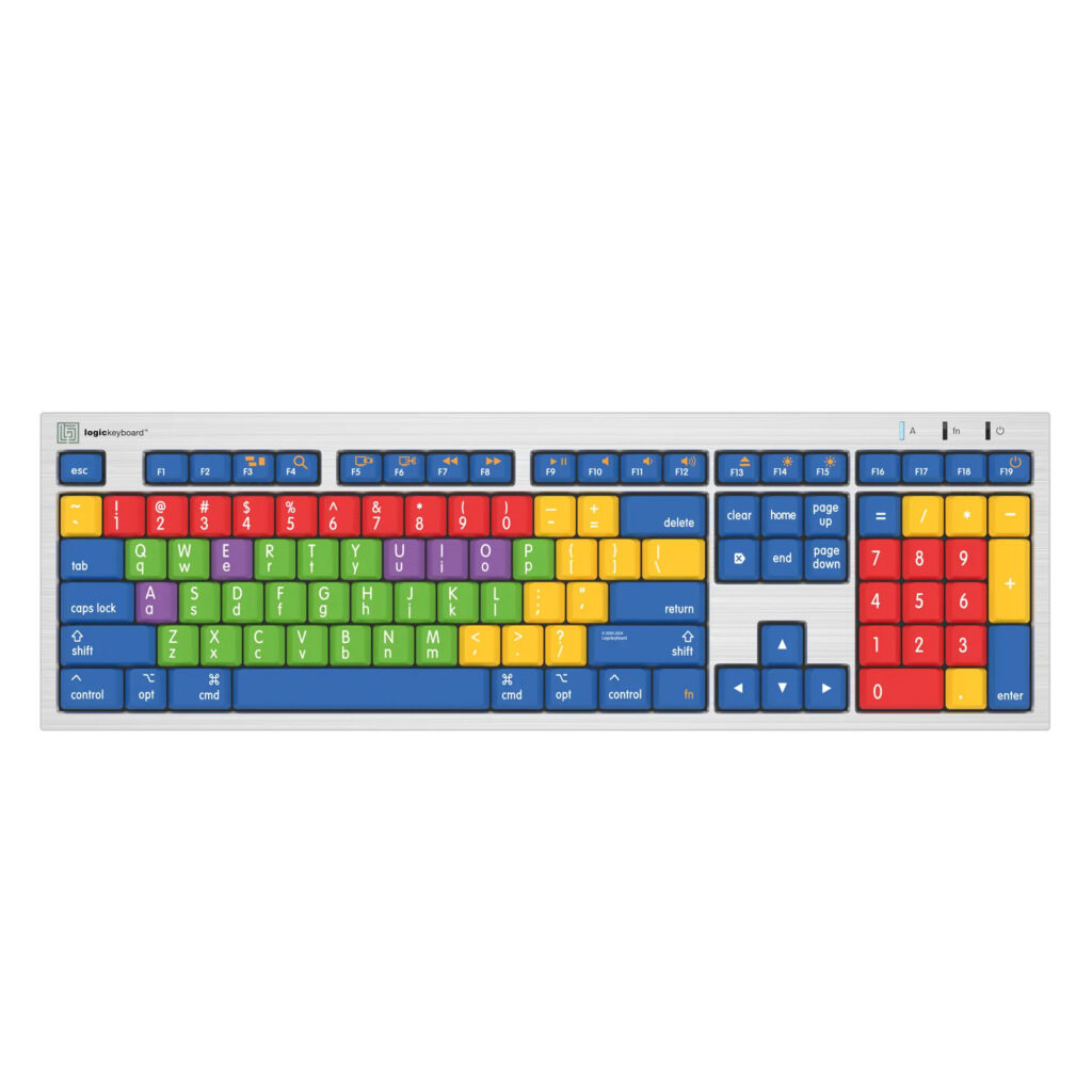 LogicKeyboard ALBA Slimline Wired Keyboard - Kids Learning Board (Mac)
