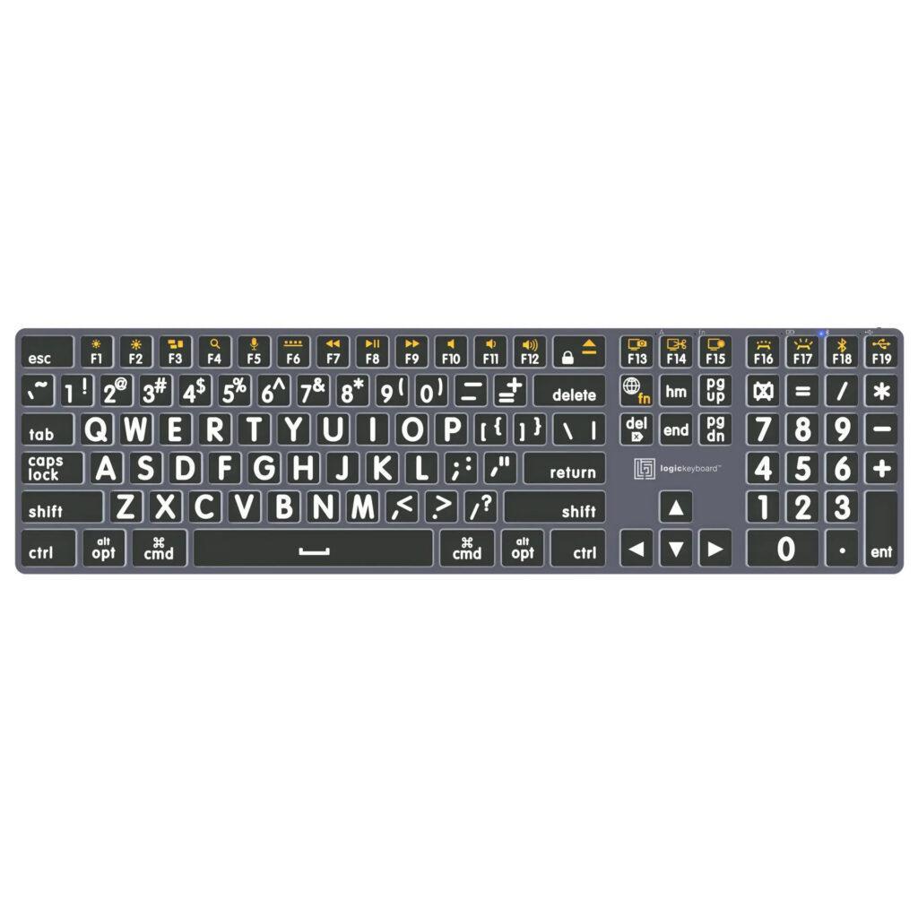LogicKeyboard TITAN Wireless Backlit Keyboard - Large Print