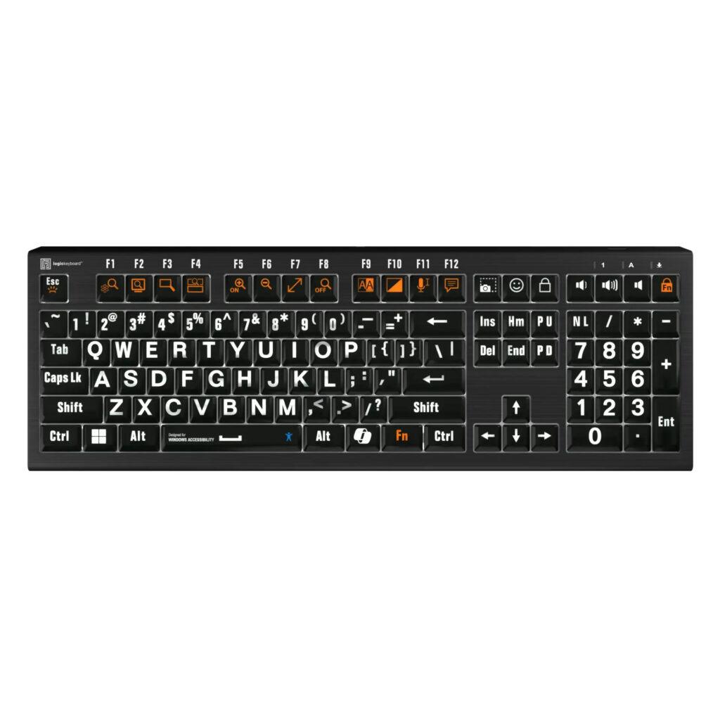 LogicKeyboard ASTRA2 Wired Backlit Keyboard - Windows Accessibility (Windows)