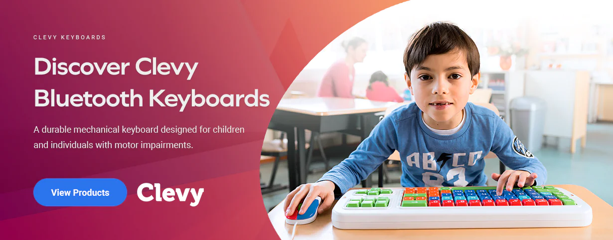 A durable mechanical keyboard designed for children and individuals with motor impairments.